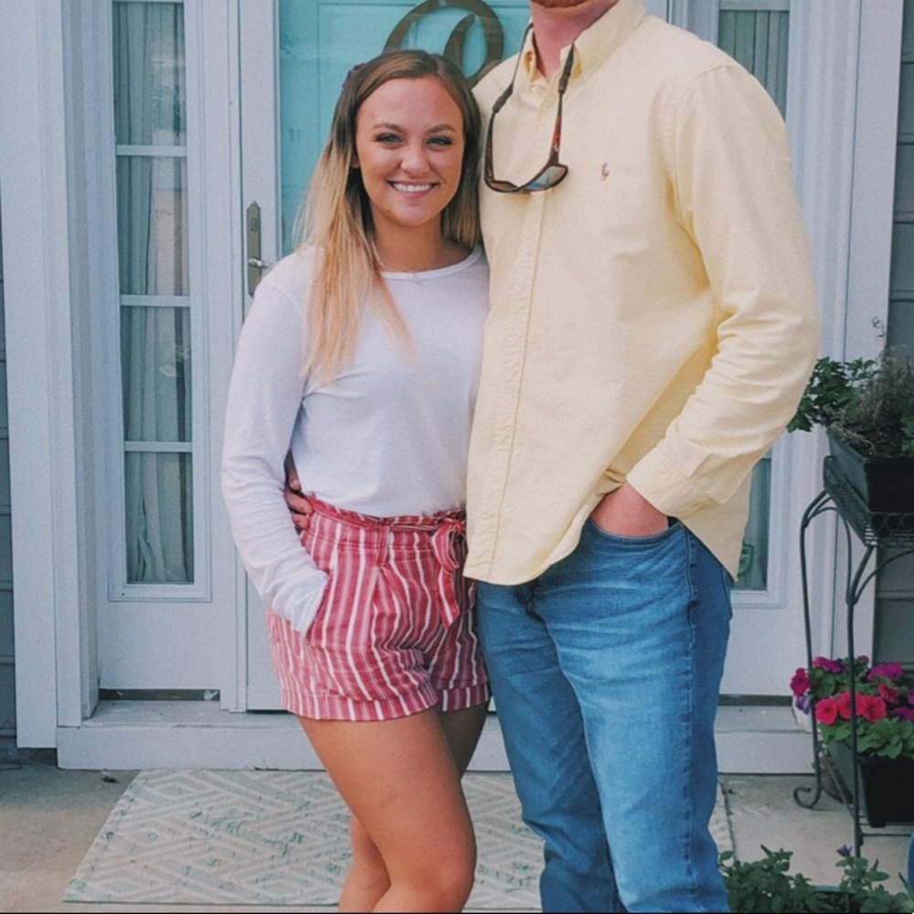 American eagle striped shorts